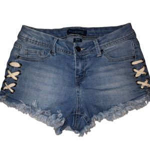 lace up women shorts